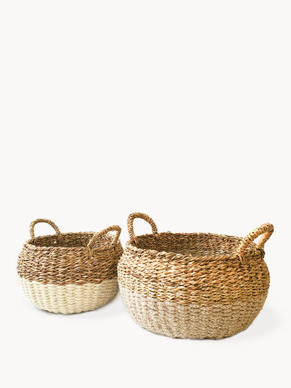 Paniers de Rangement en Jute & Seagrass