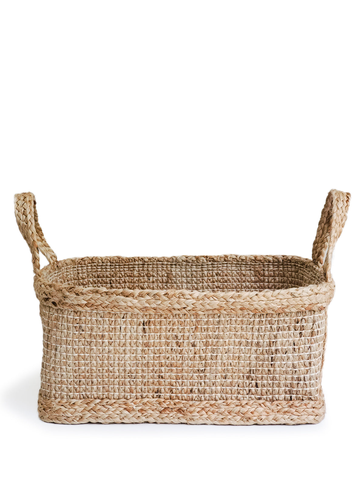 Panier rectangulaire en jute – Artisanat durable