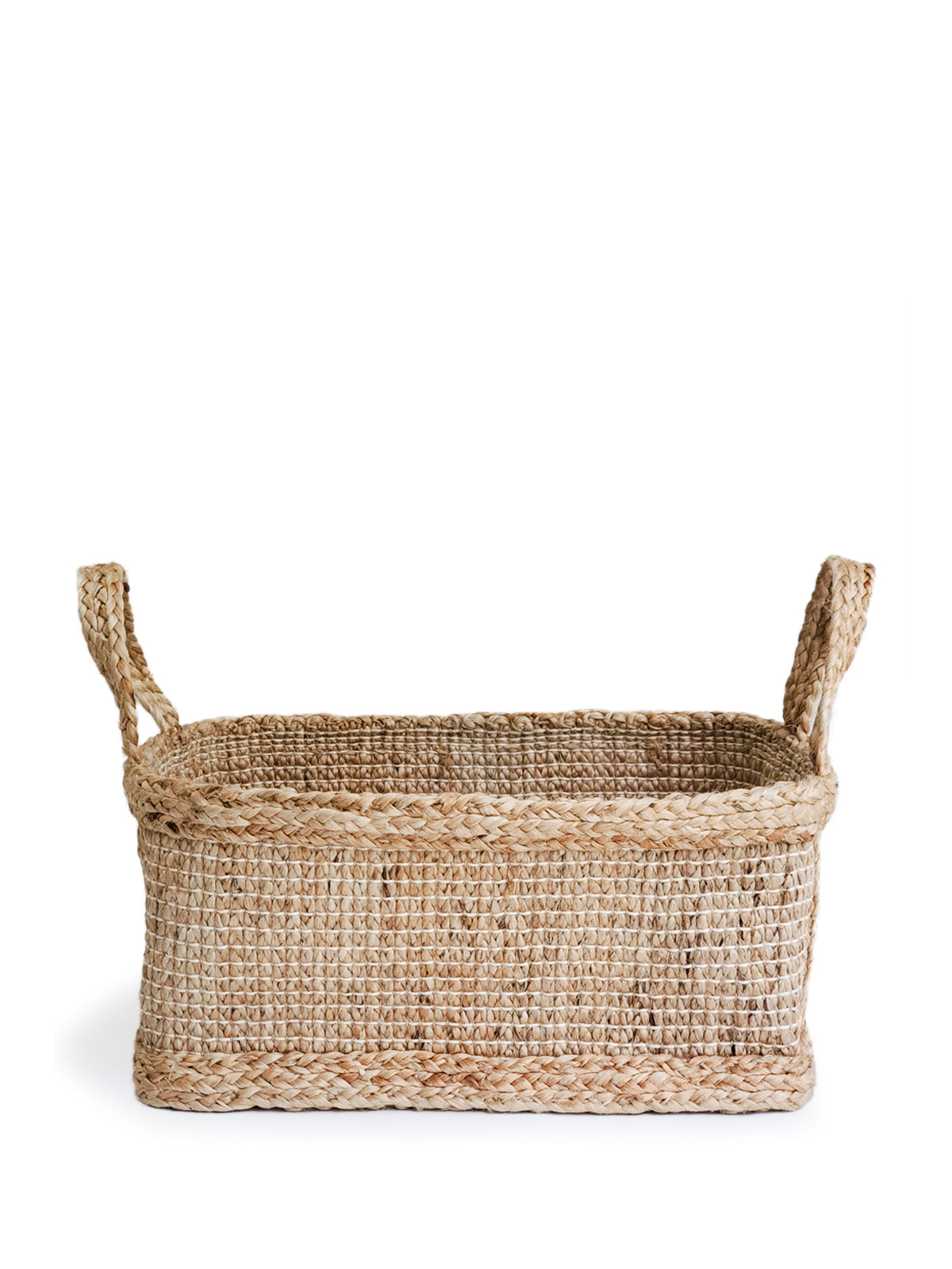 Panier rectangulaire en jute – Artisanat durable