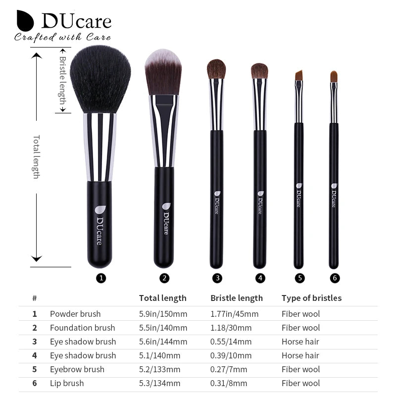 DUcare - Set de 6 Pinceaux Professionnels