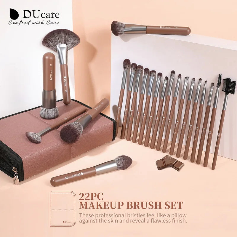 DUcare Coffret Élégant - Set de 22 Pinceaux Professionnels