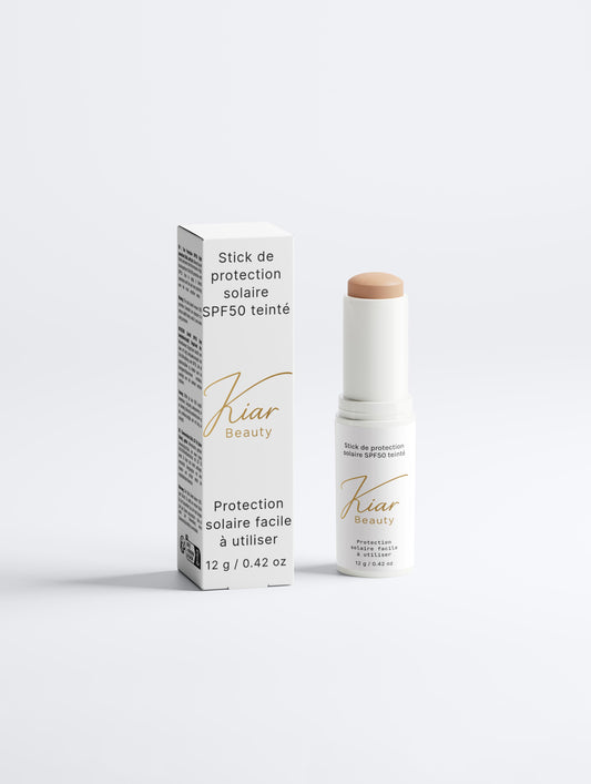 KIAR Beauty - Stick Solaire Minéral Teinté SPF 50