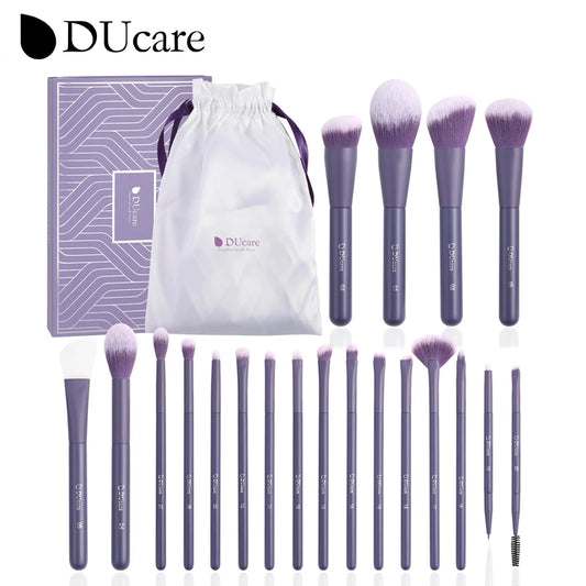 DUcare Purple - DUcare Set de 20 Pinceaux Professionnel avec Sac de Rangement