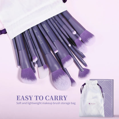 DUcare Purple - DUcare Set de 20 Pinceaux Professionnel avec Sac de Rangement