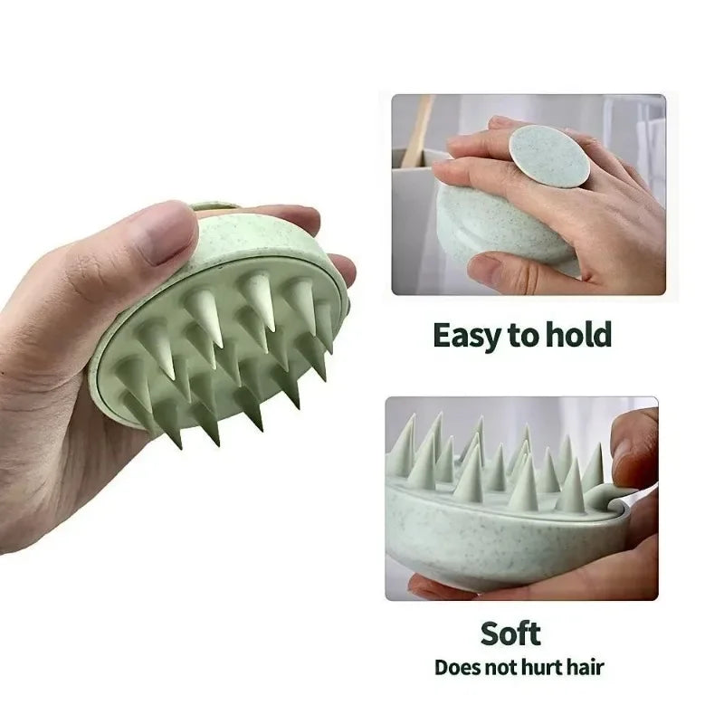 Brosse de Massage Silicone pour Scalp - Nettoyage et Soin en profondeur