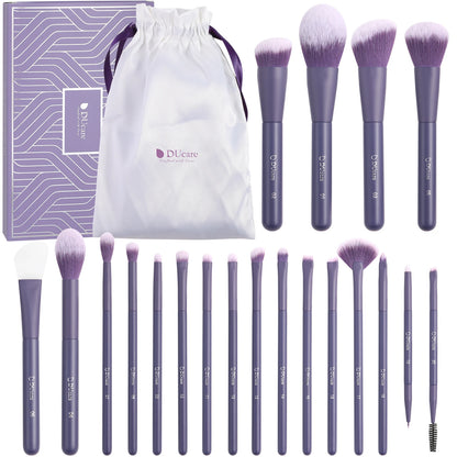 DUcare Purple - DUcare Set de 20 Pinceaux Professionnel avec Sac de Rangement