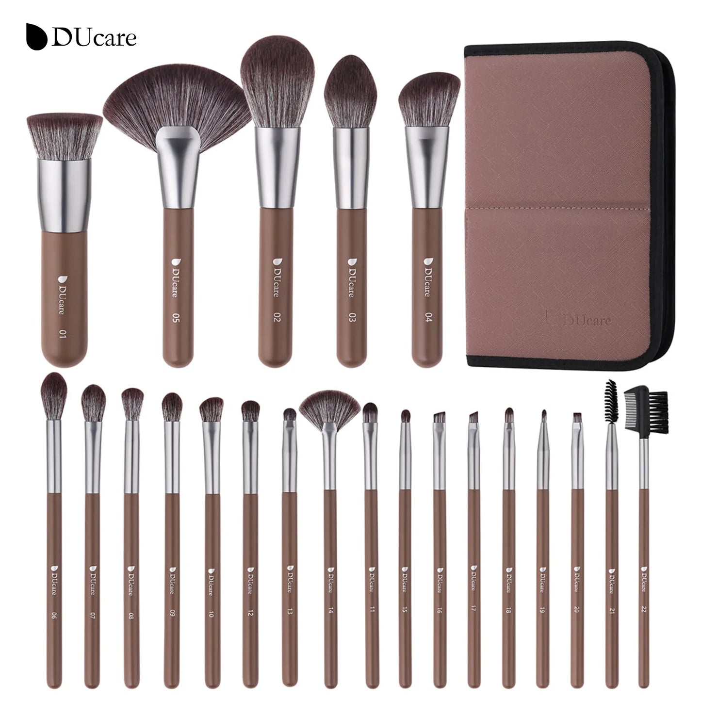 DUcare Coffret Élégant - Set de 22 Pinceaux Professionnels